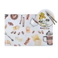 thumbnail image 4 of XMXT 4 Pcs Woven Placemats, Coffee Food Illustration Stain Resistant Anti-Skid Placemat for Kitchen Table, 12 x 18 inches, 4 of 6