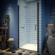 Shower Glass Doors – 36-38 Black Pivot Semi-Frameless | Classy