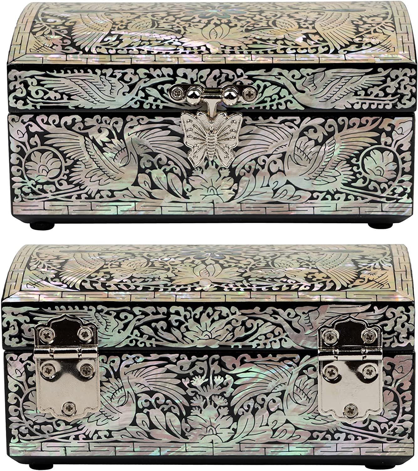 February Mountain Mother of Pearl Box - Abalone Shell Handmade Trinket Box Gifts for women who have everything
