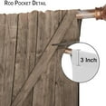 thumbnail image 6 of Rustic Curtai Old Wooden Door with Planks Rustic Country Life Themed for Rustic Curtains for Living Room Bedroom Blackout Rod Pocket Printed Window Drapes 2 Panel 52x84in, 6 of 6