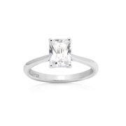 2.50 Ct Brilliant Moissanite Solitaire Ring Engagement Ring 925 Sterling Silver 