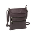 thumbnail image 6 of Genuine Leather Organizer Purse Mini Handbag Travel Bag Zippered Shoulder Purse, 6 of 6