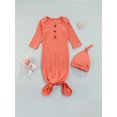 thumbnail image 2 of Diconna Baby Ribbed Solid Sleeping Bag Long Sleeve Buttoned Round Collar, 2 of 8