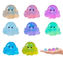 Opvise Glow-in-The-Dark Mini Octopus Statues, 32-Pack Resin Figurines for Fairy Gardens, Aquariums, DIY Crafts, Home & Outdoor Decor