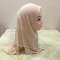 thumbnail image 3 of SPRING PARK Muslim Girls Kids Hijab Islam Headscarf Mesh Scarf Head Cover Children, 3 of 8