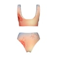 thumbnail image 5 of Daiia The Sunset of Dandelion Women's Bikini Set Two Piece Swimsuit High Waisted Bikini Adjustable Straps Bikini Perfect for Beach, Pool, and Summer Vacation-Medium, 5 of 9
