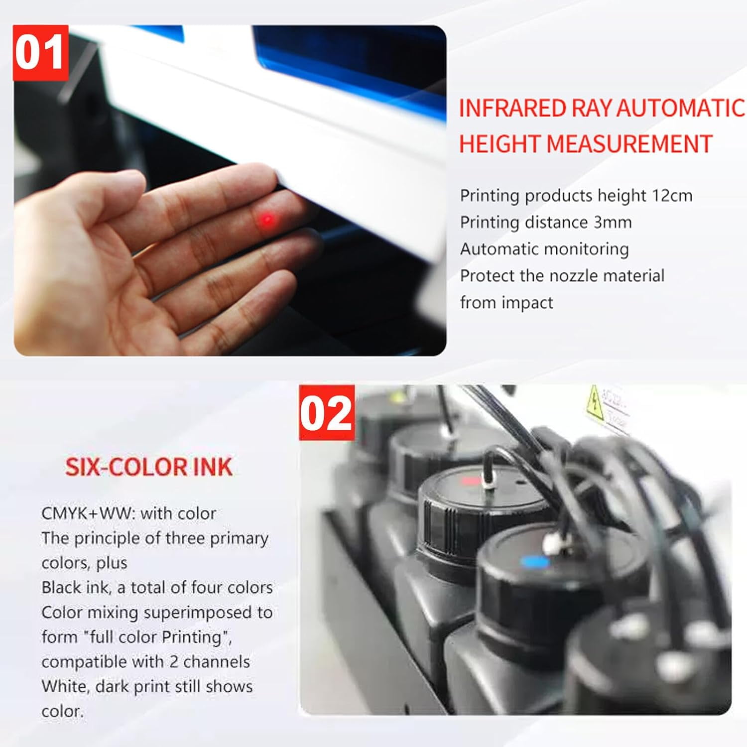 SIHAO A3 L1800 UV Printer, High Precision 2880x1440dpi UV DTG Printer Machine