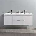 thumbnail image 2 of Fresca Fcb8360-D-I Valencia 60" Wall Mounted Double Basin Vanity Set - White, 2 of 3