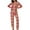Red Beige, variant on Wyongtao Women's Pajama Sets Long Sleeve Button Down Sleepwear Plaid Nightwear Soft Pjs Lounge Sets,Red XL