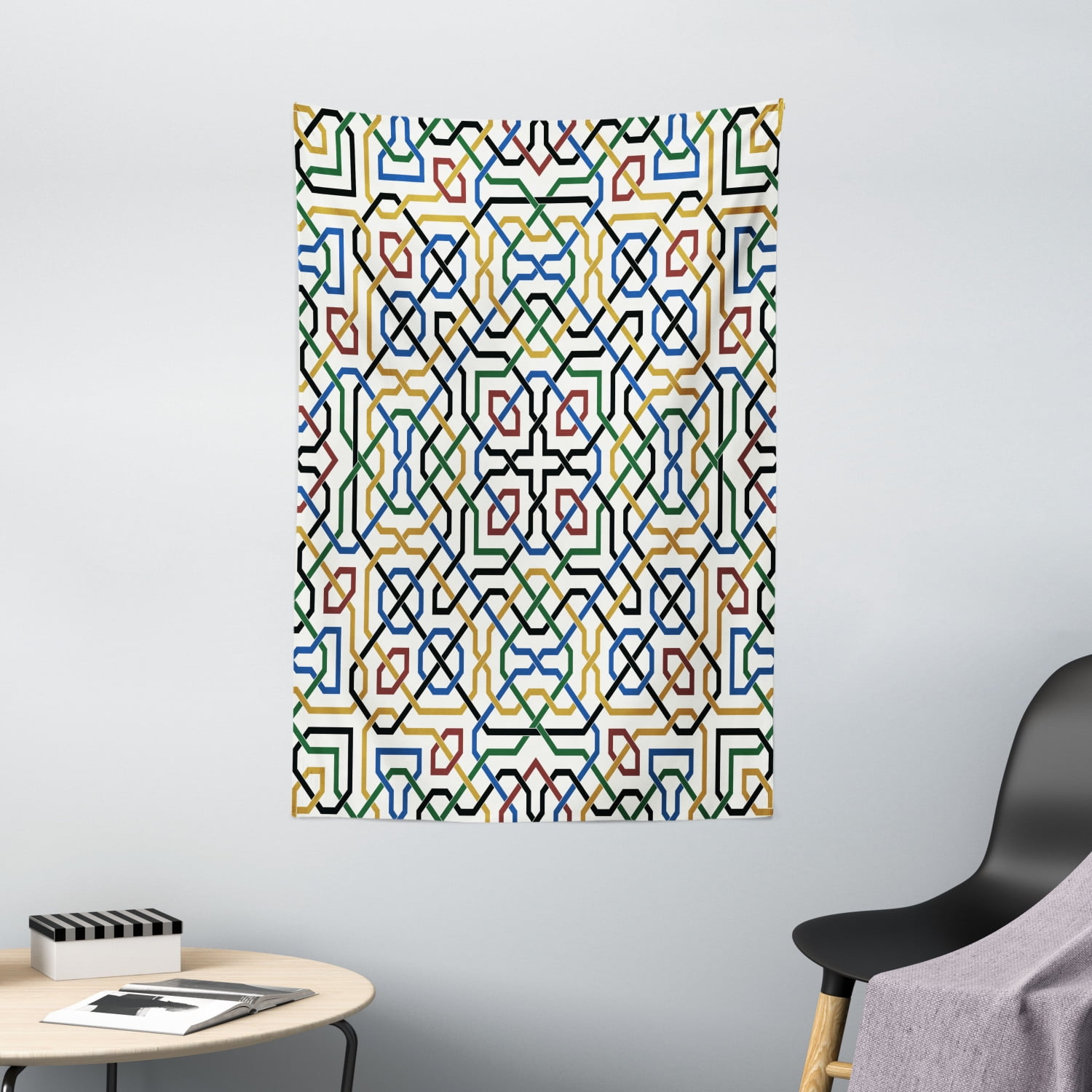 Moroccan Tapestry, Traditional Moorish Motif with Classic Ethnic Arabic