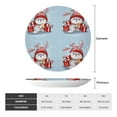 thumbnail image 2 of Cauagu merry Christmas rabbit Print Bone China Decorative Plate, Wall Mount Plate Holiday Decor Decorative Ceramic Plates with Stand Elegant Household Plates Decorative-7in, 2 of 6