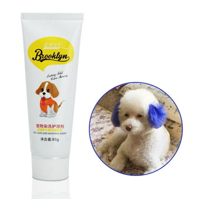 Tinte para el cabello para perros, tinte para el cabello profesional para mascotas, crema para animales, caballos, gatos azul claro Fernando Tinte para el cabello