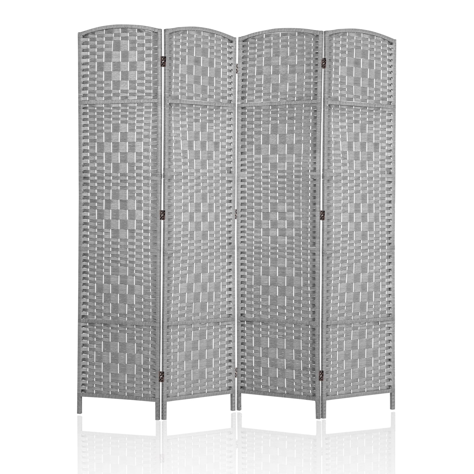 4Panel Room Divider, 6 ft Office Partition Walls Wood Divider Folding Portable Privacy Screen