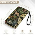 thumbnail image 6 of Womens Wallet Bifold Ladies Cluth Bag Wristlet Wrist Strap Long Purse Skull Flowers Illustration Design, 6 of 6
