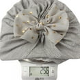 thumbnail image 3 of Left wind Solid Nursery Hospital Turban Hat Cap Beanie Bonnet with Big Bow for Baby Girls Toddlers Infants Kids, 3 of 5