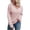 Pink Crewneck Hooded Sweaters Clearance, variant on BSDJILFG Long Sleeve Sweaters for Women Twist Ribbed Knit Hoodie V-Neck Cozy Pullover Tops