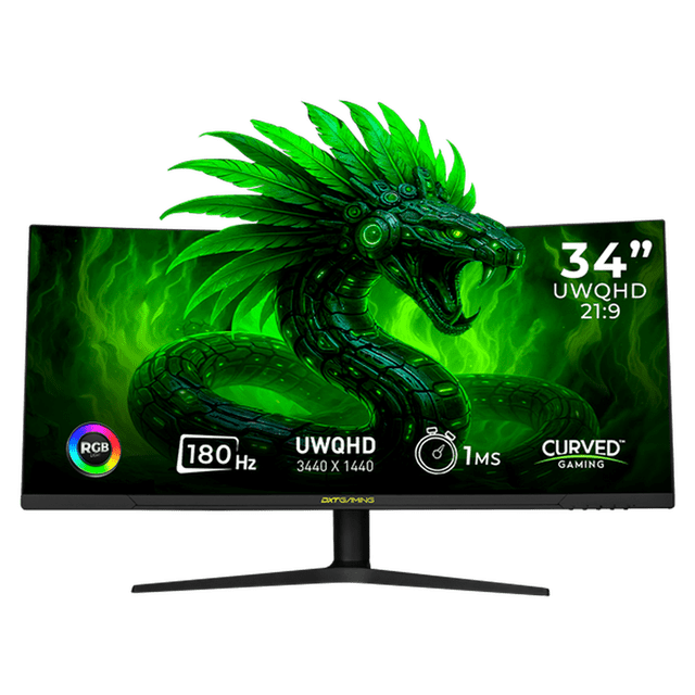 Monitor Gamer Curvo 34 DXTGAMING Immersion Ultra Wide WQHD 1ms 165Hz 4K VA RGB FreeSync Negro negro