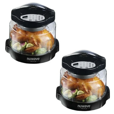 Portable Convection Ovens - NuWave Portable Countertop Electric Convection Oven Pro Plus, Black (2 Pack)