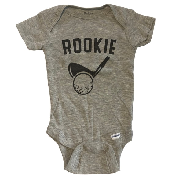 Golf Rookie Baby Bodysuit - Grey