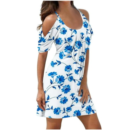 

Womens Summer Sleeveless Dresses Casual T Shirt Dresses Beach Boho Tank Sundresses
