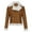 Brown, variant on Dealovy Leather Jackets for Women Thicken Fleece Lined Winter Coats Sherpa Motorcycle Biker Jacket