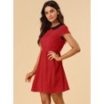 thumbnail image 4 of INSPIRE CHIC Women's Doll Collar Above Knee Hidden Zipper Back Dress, 4 of 6