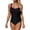 Black, variant on Tummy Control Swimsuits for Women Full Coverage Ruched Twist Front One Piece Bathing Suit Beach Vacation Swimwear Black XXL