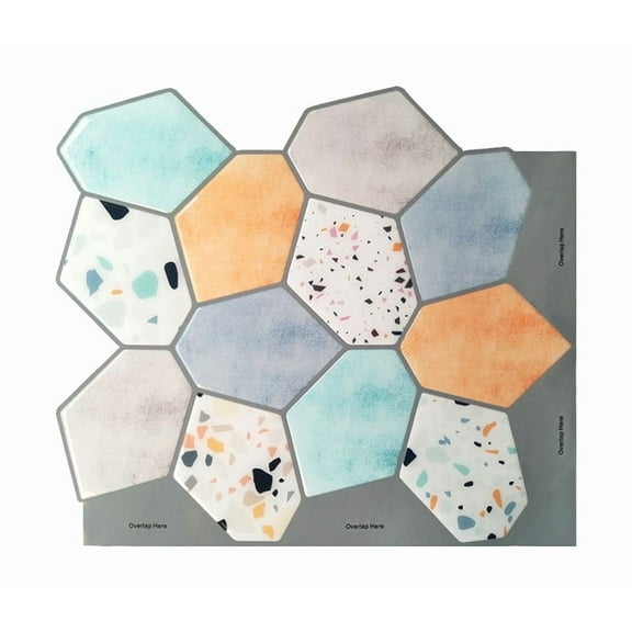 Mosaicowall 10-Sheet Peel and Stick Tile - 11.9"x11.8" Premium Kitchen Self Adhesive Backsplash Tile