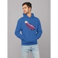 thumbnail image 2 of Pixel Eggplant Fun Emoji - Retro Meme Art Design Men's Hoodie, 2 of 4