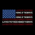 thumbnail image 2 of Women's Word Art T-Shirt - Land of the Free American Flag, 2 of 2