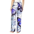 thumbnail image 3 of Xecao Butterflies Women's Straight Lounge Pajama Pants: The Epitome of Relaxed Sleepwear, 3 of 9