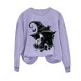 thumbnail image 7 of Jsaierl Halloween Sweatshirts for Women Plus Size Witch Graphic Pullovers Soft Going Out Round Neck Long Sleeve Shirt Tops Halloween Clothes, Sizes S-2XL, 7 of 7