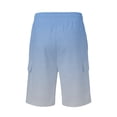 thumbnail image 5 of Gym Cargo Shorts Men Gradient Drawstring Casual Straight Leg Outdoor Workout Shorts Men With Pockets, 5 of 5