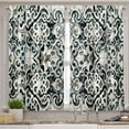 thumbnail image 2 of Ambesonne Vintage Valance & Curtain 3 Pcs Set, Renaissance Lattice Swirls, 55"x24", Dark Blue Grey and Dimgray, 2 of 7