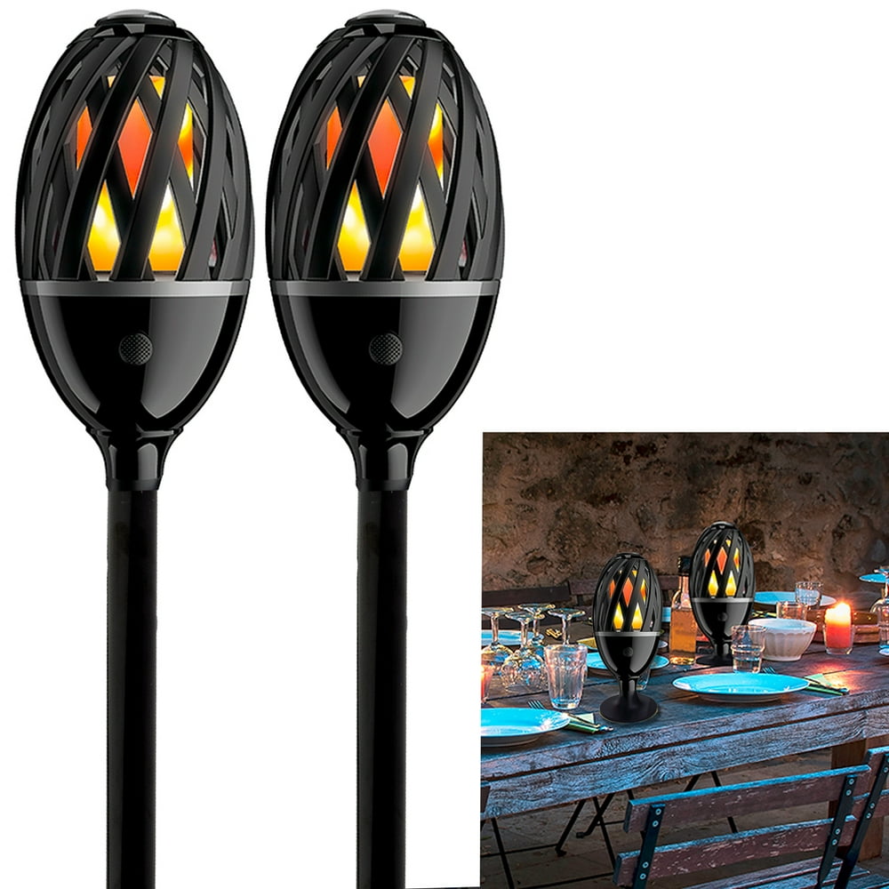 Luceco (2 Pack) LED Tiki Torches Flickering Flame Indoor Or Outdoor
