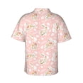 thumbnail image 3 of Fotbe Easter Bunny Hawaiian Shirt for Men Unisex Summer Beach Casual Short Sleeve Cotton Linen Button Down Shirts-3X-Large, 3 of 9