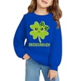 thumbnail image 4 of Mercatoo St 𝐏atricks Day Girls Oversized Crewneck Sweatshirts Shamroc𝐤 Shirt Kids Fashion Drop Shoulder Pullover Irish Sweater, 4 of 6