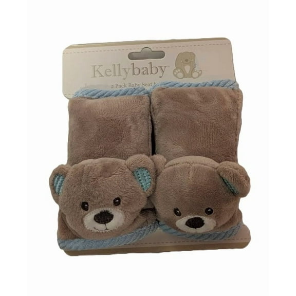 Kelly Bear Seat Belt Cover Car Seat Strap Covers for Travel and Comfort, Plus Protection from Strap Burn in car seat