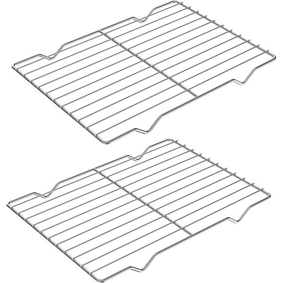 2 Pack Cooling Rack for Baking, 8" x 11" Stainless Steel Grill Rack, Small Grid Baking Rack for Baking Cooking