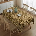 thumbnail image 2 of Yellow and Brown Of Cheetah Print Rectangle Tablecloth 60"x84",Waterproof Polyester Rectangle Table Cloth, Wipeable Spillproof Polyester Tablecloth for Dining, Camping, Indoor and Outdoor, 2 of 5