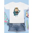 thumbnail image 3 of Monster Eating Cake T-Shirt Juniors -Image by Shutterstock,  x-Large, 3 of 4