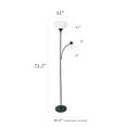 thumbnail image 4 of Simple Designs Floor Lamp with Reading Light, Black, 4 of 7
