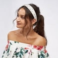 thumbnail image 2 of Unique Bargains 1 Pc Headband Polka Dot Hair Accessories Beige, 2 of 5