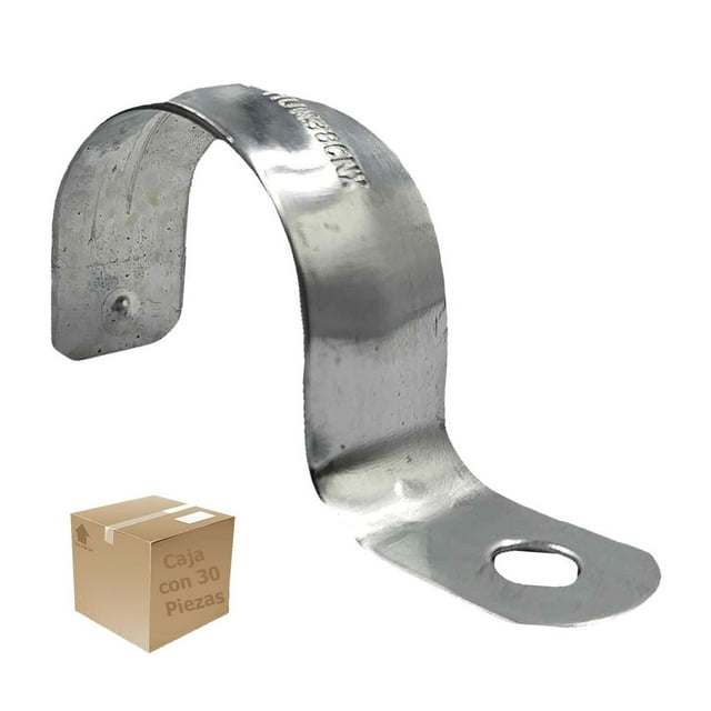 30 Pzs Abrazadera Tipo Uña Para Tubo 1 1/2 Pulgadas Acero plateado 1 1/2 pulgadas
