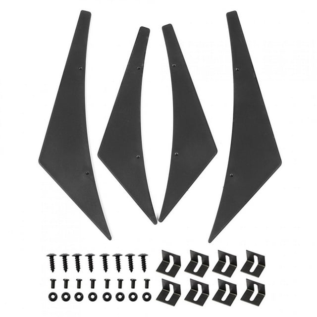 4pcs Voiture avant Pare-Chocs Lèvre Diffuseur Splitter Ailerons Corps Spoiler