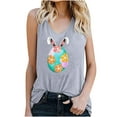 thumbnail image 1 of Pompotops Femmes Pull Impression Sans Manches Gilet de Couleur Unie Tops, 1 of 4