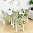 thumbnail image 5 of muroi Lemon Print Chair Covers for Dining Room Kitchen Set of 4 \u2013 Summer Fruit Washable Stretch Slipcovers for Dining Chairs, 5 of 7