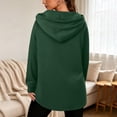 thumbnail image 4 of Horkkom Quarter Zip Pullover Women Casual Tunic Drawstring Tops Fashion Solid Color Comfort Hoodie with Pockets S, 4 of 7