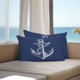 thumbnail image 3 of Lumbar Pillow Covers 20x12 Inch Set of 2, Nautical Anchor Waterproof Outdoor Pillow Covers, Navy Blue Coastal Marine Minimalist Rope Decorative Cushion Pillowcases for Couch, Sofa, Bed, Garden, Patio, 3 of 9