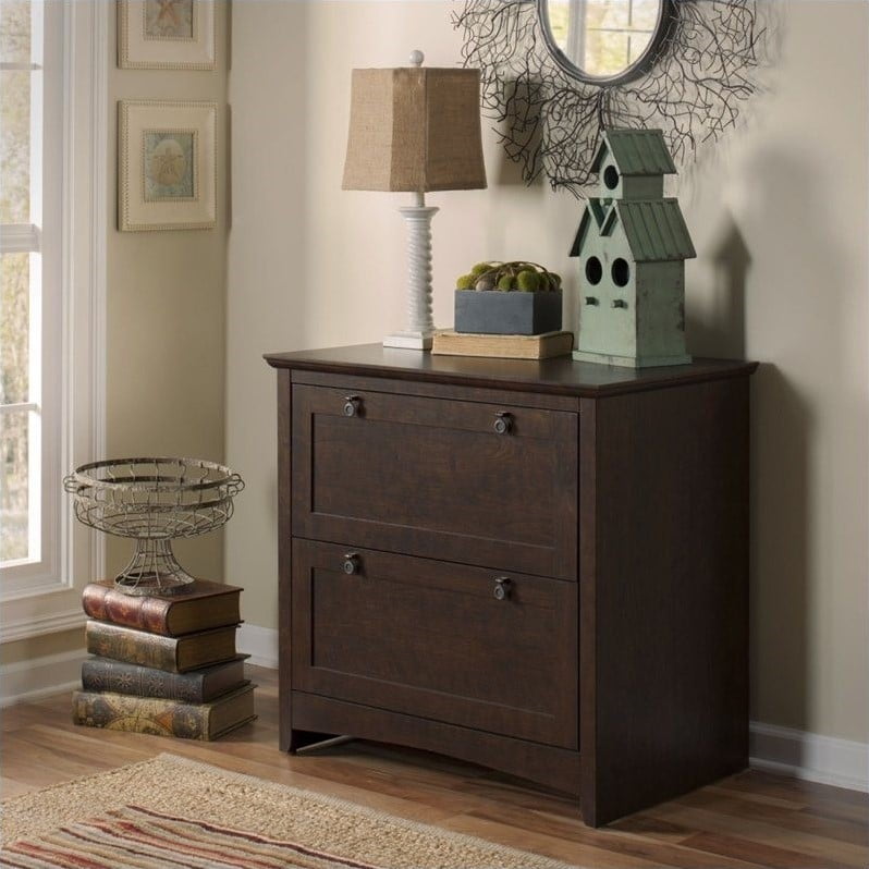 Bush Furniture Buena Vista 2 Drawer Lateral File Cabinet In Cherry Walmart Canada